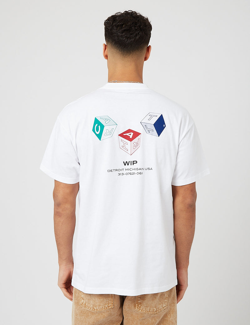 T-Shirt Carhartt-WIP Cube - Blanc
