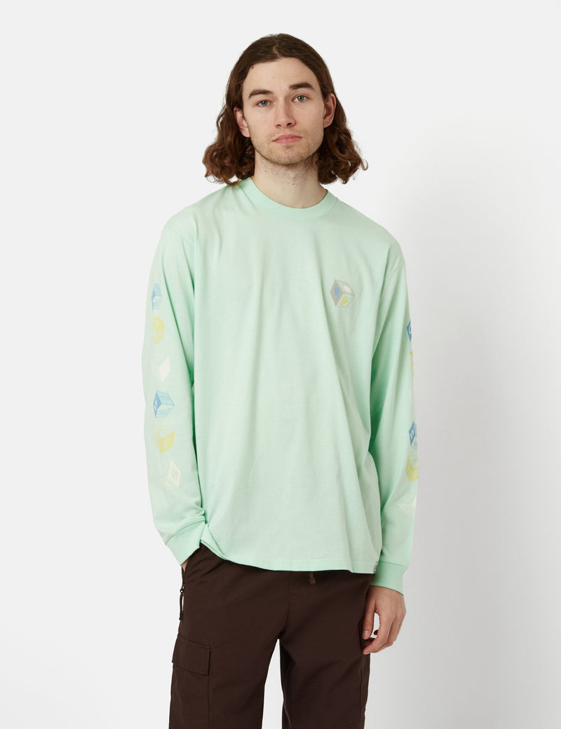 T-Shirt à Manche Longue Carhartt-WIP Cube - Pale Spearmint