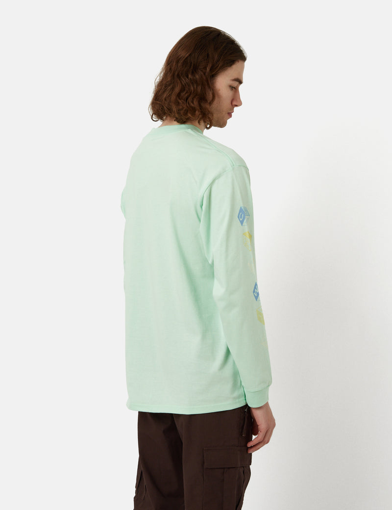 T-Shirt à Manche Longue Carhartt-WIP Cube - Pale Spearmint