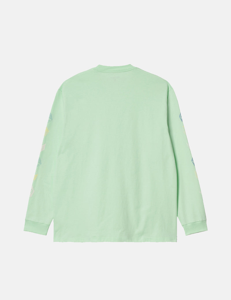 T-Shirt à Manche Longue Carhartt-WIP Cube - Pale Spearmint