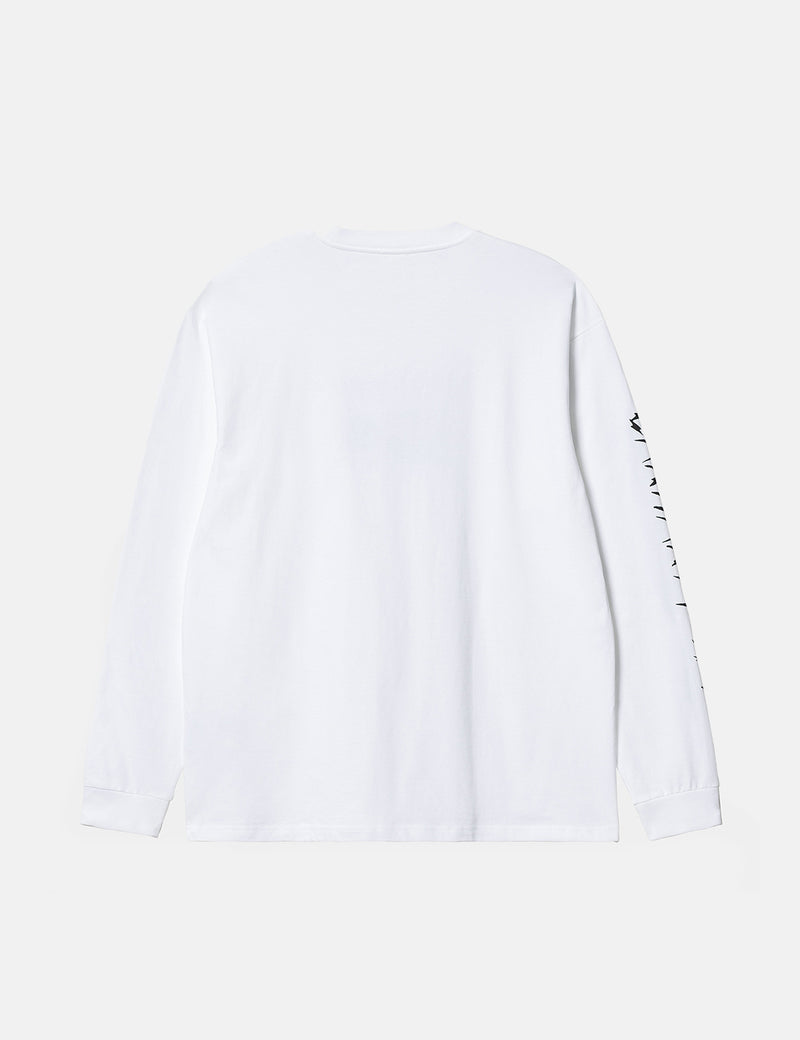Carhartt-WIP Static Magic T-Shirt à Manche Longue - Blanc