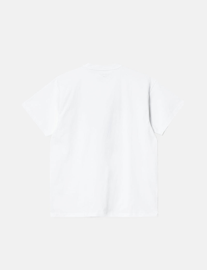 Carhartt-WIP T-Shirt Multi Star Script - Blanc/Vert Haie