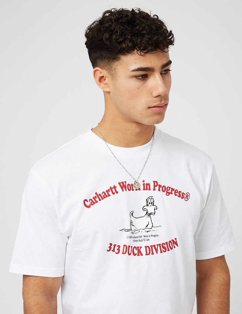 Carhartt-WIP 313 DuckdivisionTシャツ-ホワイト