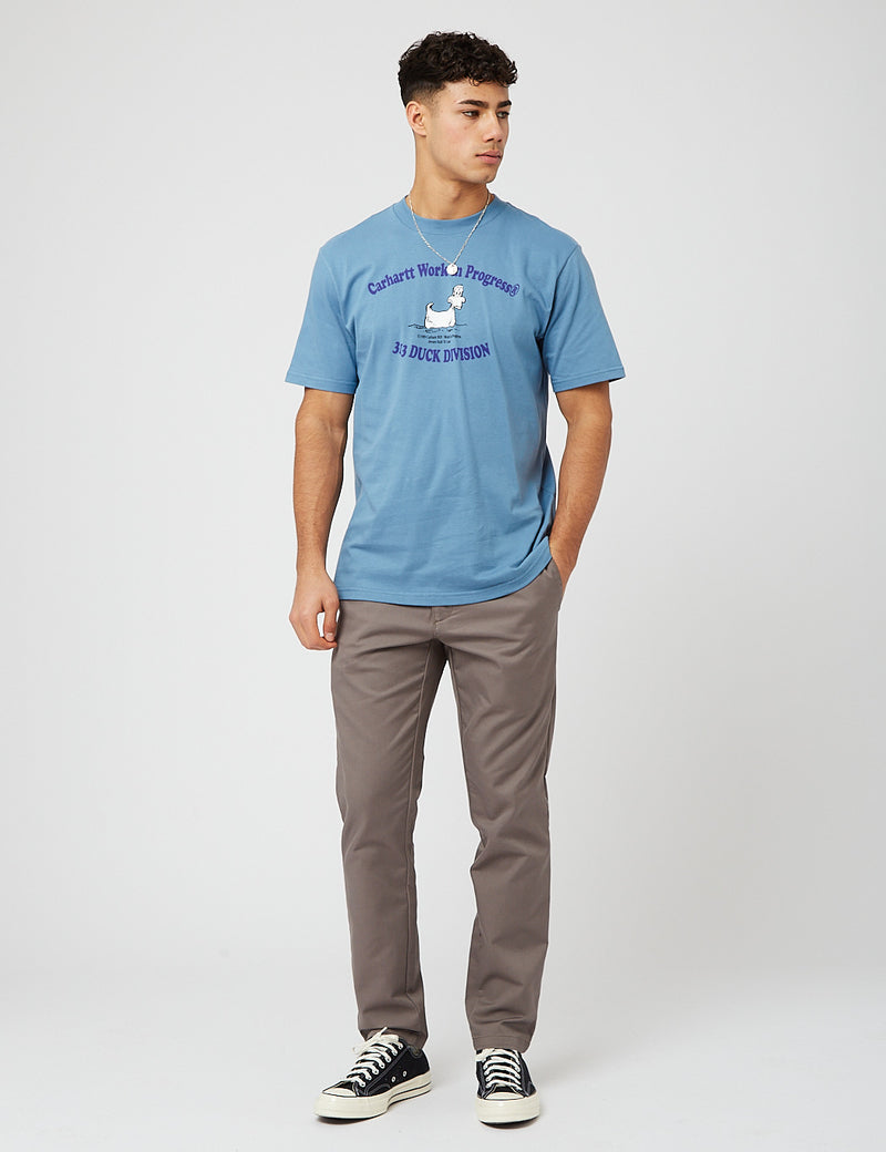 Carhartt-WIP 313 DuckdivisionTシャツ-IcyWater Blue