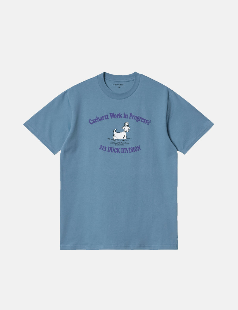 Carhartt-WIP 313 DuckdivisionTシャツ-IcyWater Blue
