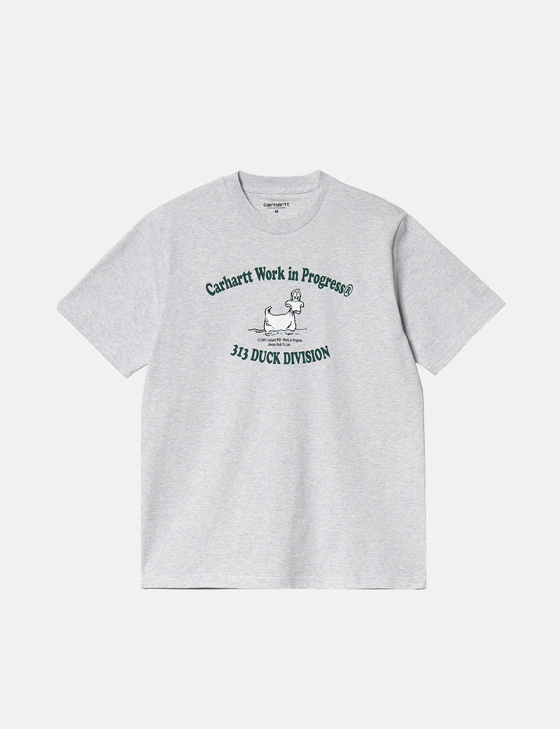 Carhartt-WIP-WIP313 DuckdivisionTシャツ-AshHeather