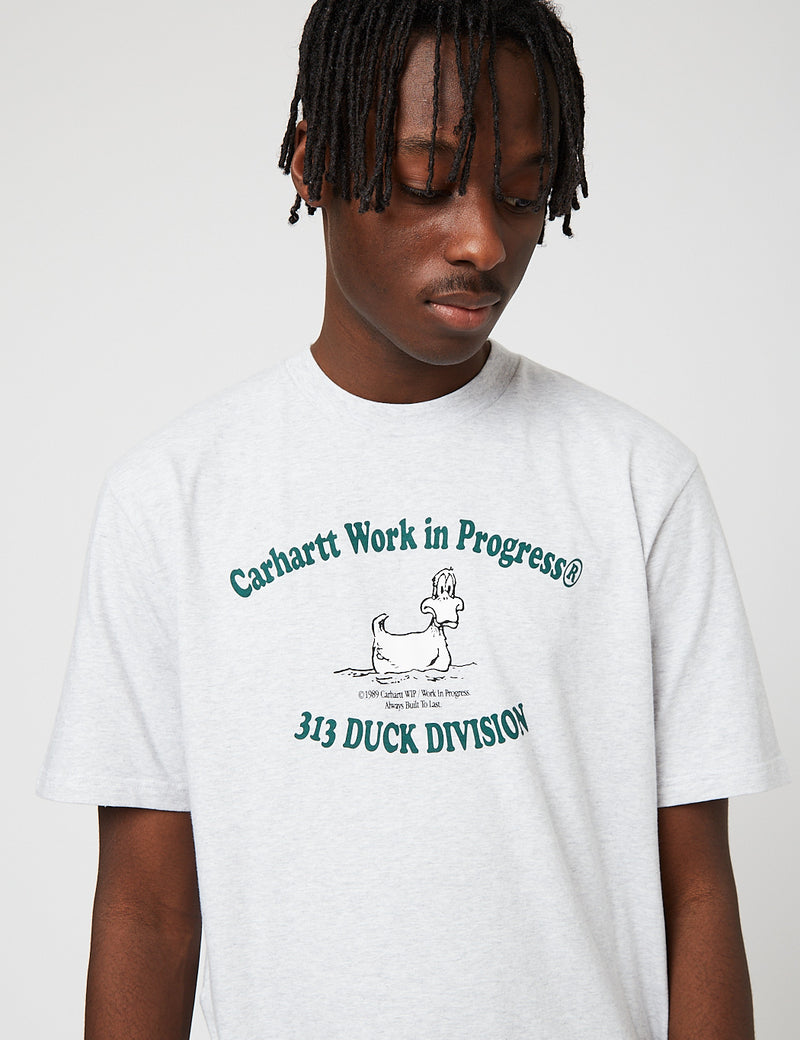 Carhartt-WIP-WIP313 DuckdivisionTシャツ-AshHeather