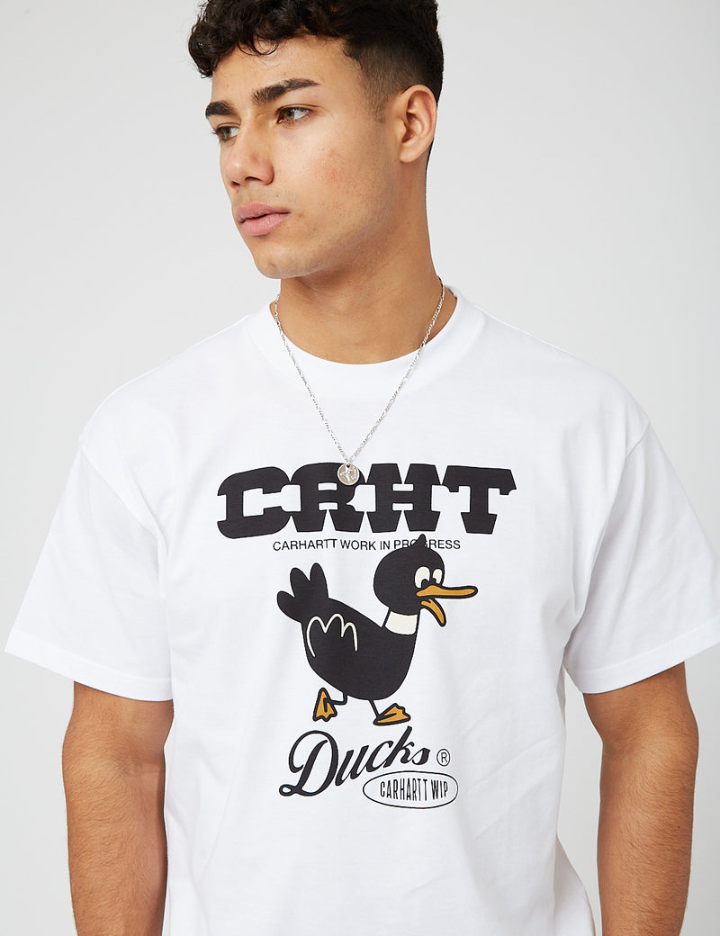 Carhartt-WIP CRHT DucksTシャツ-ホワイト