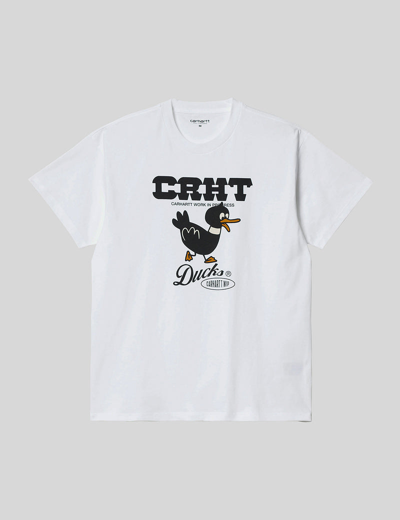 Carhartt-WIP CRHT DucksTシャツ-ホワイト