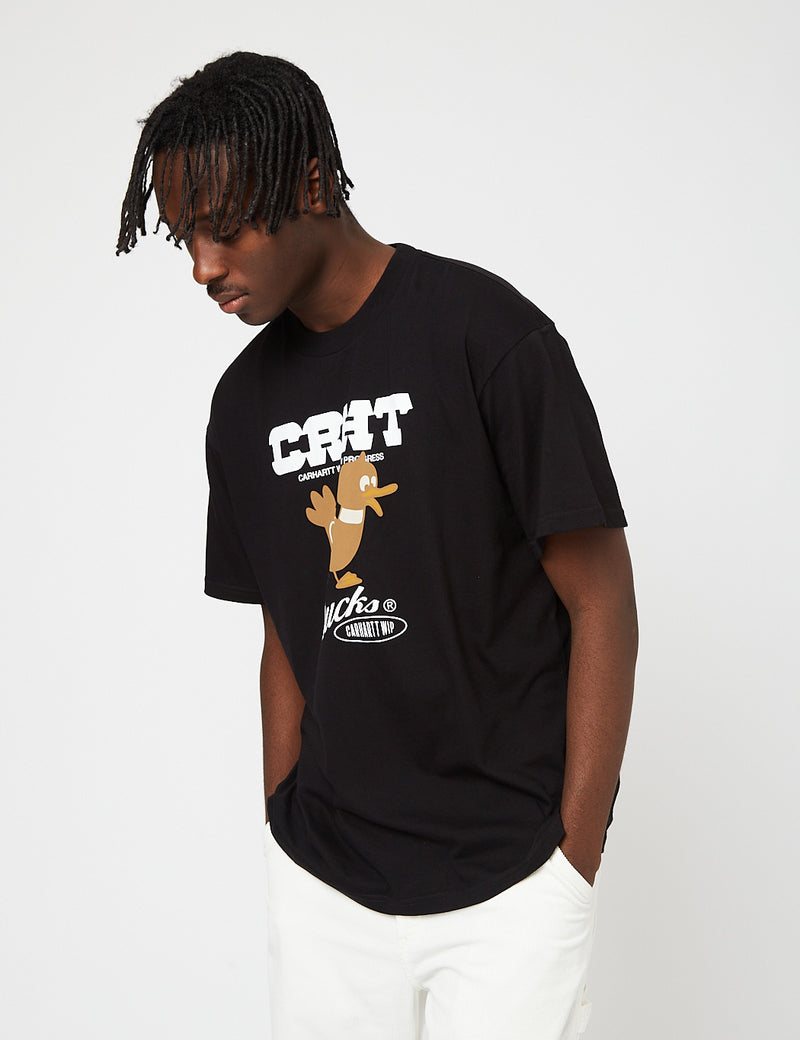 Carhartt-WIP CRHT DucksTシャツ-ブラック