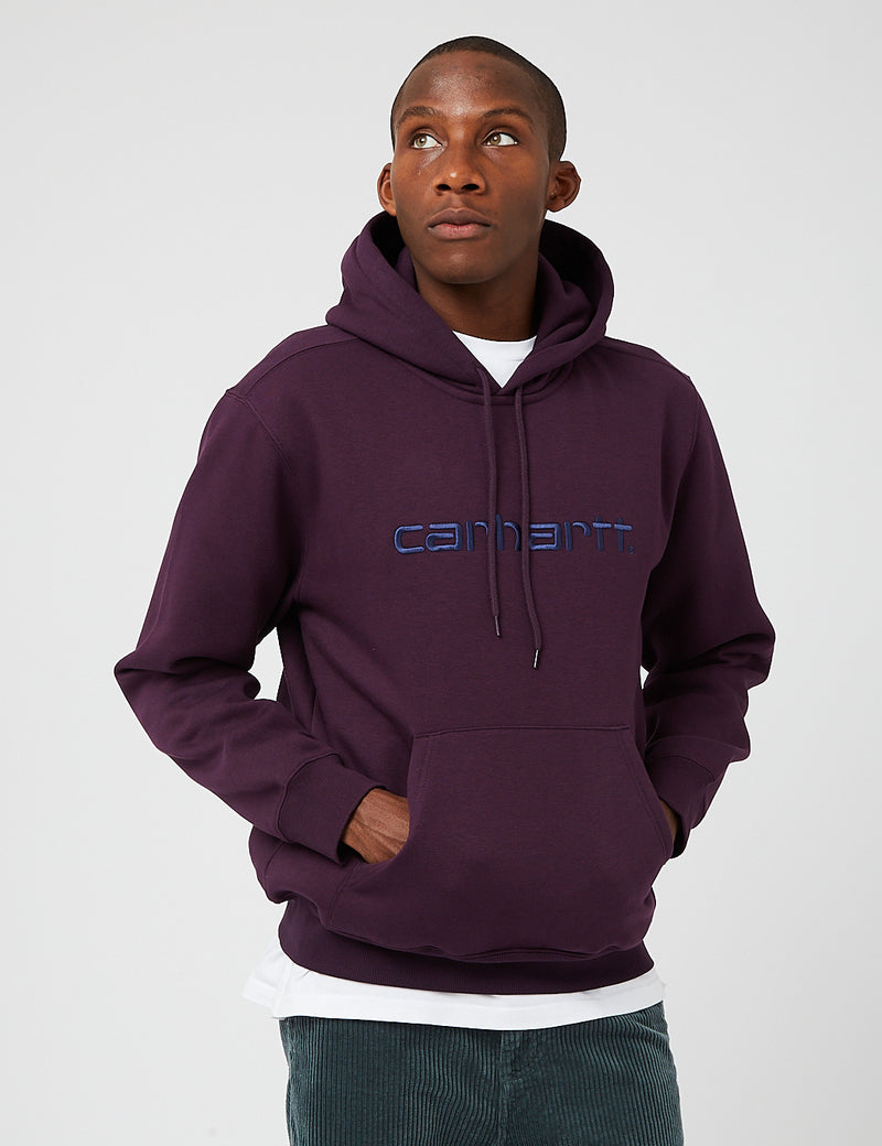 Carhartt-WIP Carhartt Hooded Sweatshirt - Dark Iris/Cold Viola