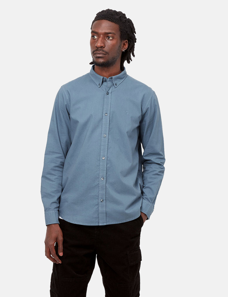 Carhartt-WIP Bolton Oxford Shirt (6.8 oz) - Icesheet Blue