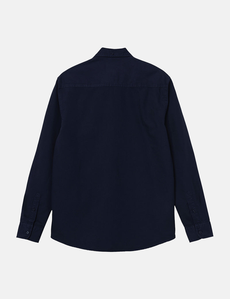Carhartt-WIP 볼튼 옥스포드 셔츠(6.8oz) - 다크 네이비 블루
