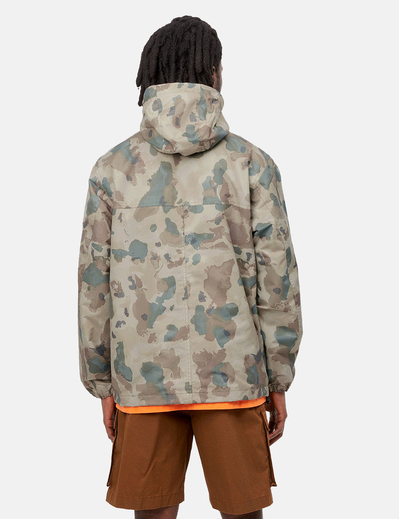 Carhartt-WIP Windbreaker Pullover Jacket - Camo Tide/Thyme Green