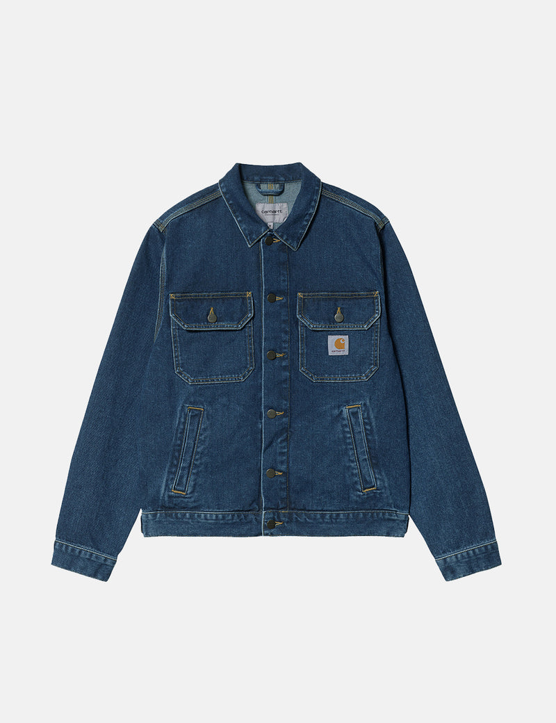 Carhartt ダークブルー デニムジャケット e279dee85074c35f9acbe91a7538a2