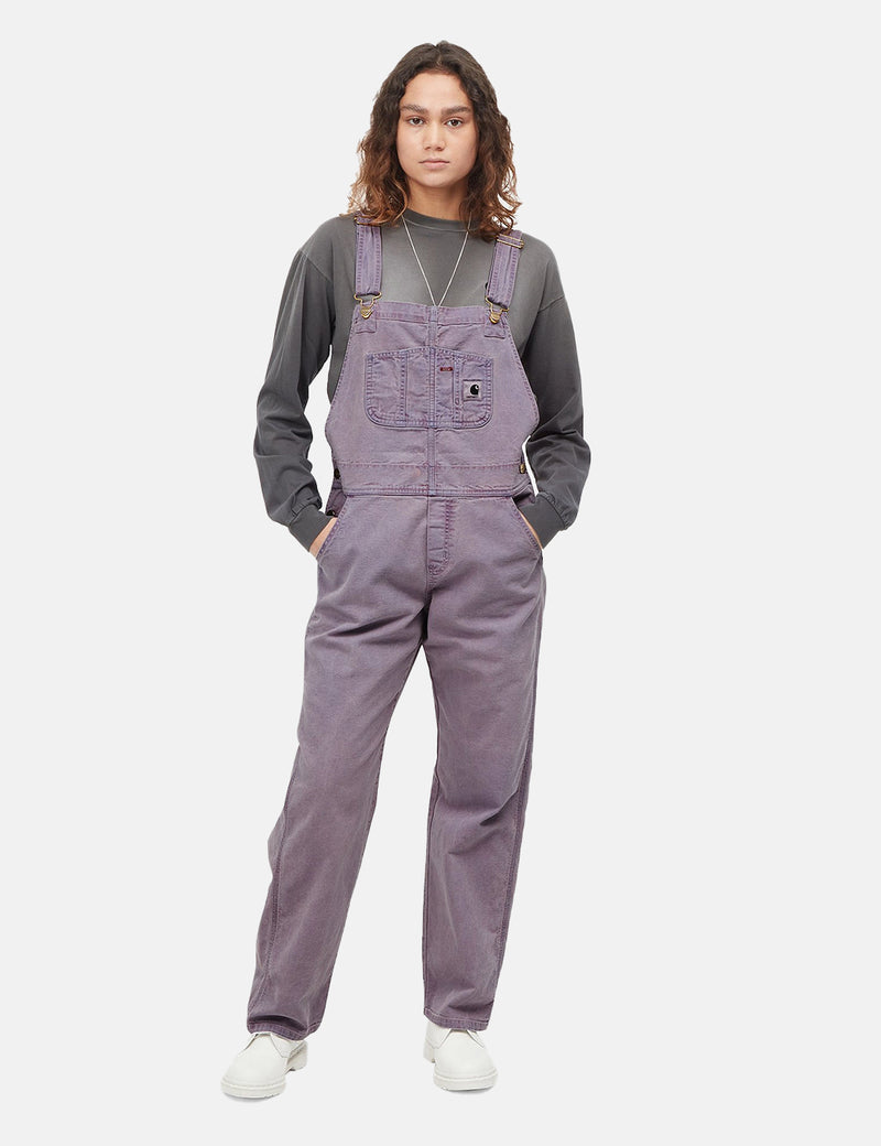 レディースCarhartt-WIP-WIPビブオーバーオール（ストレート）-ラズミックパープル