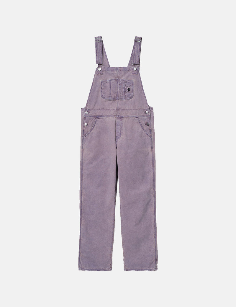 レディースCarhartt-WIP-WIPビブオーバーオール（ストレート）-ラズミックパープル