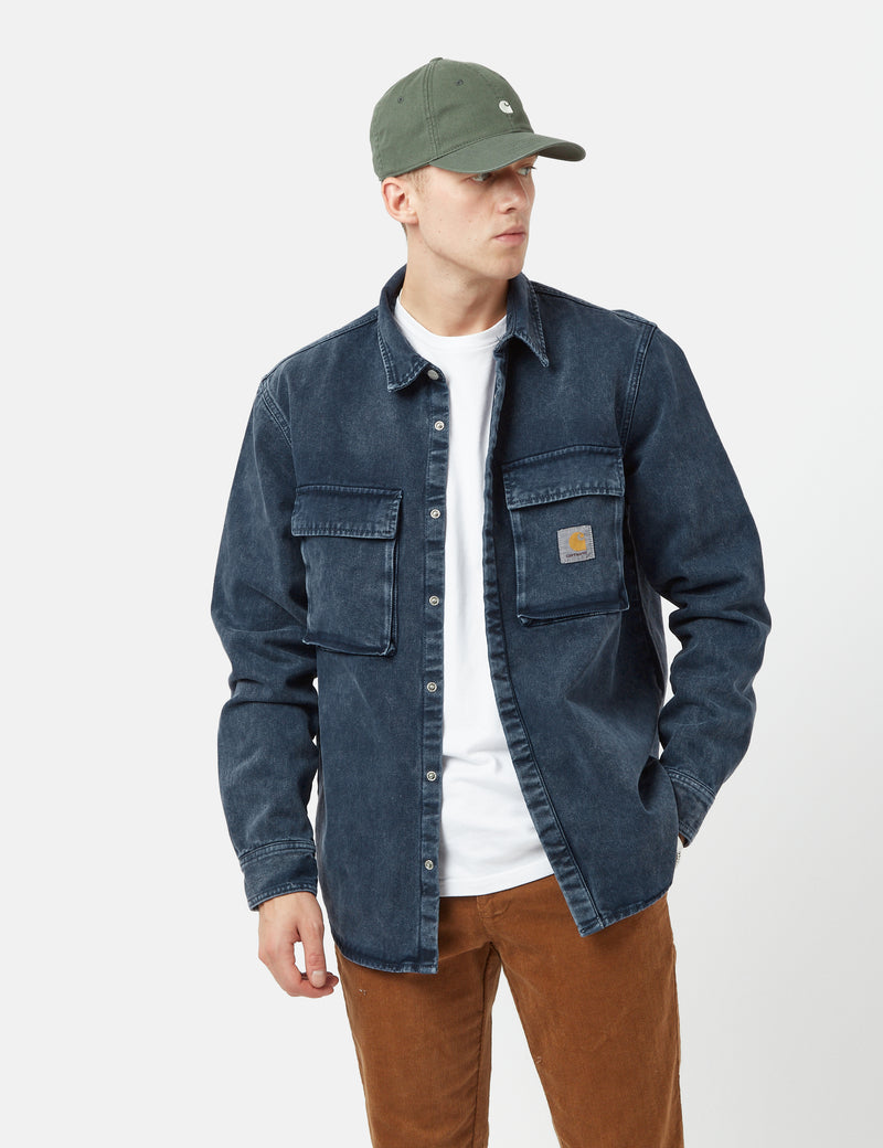 Carhartt-WIPモントレーオーバーシャツ-ダークネイビーブルー