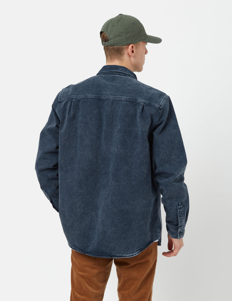 Carhartt-WIPモントレーオーバーシャツ-ダークネイビーブルー