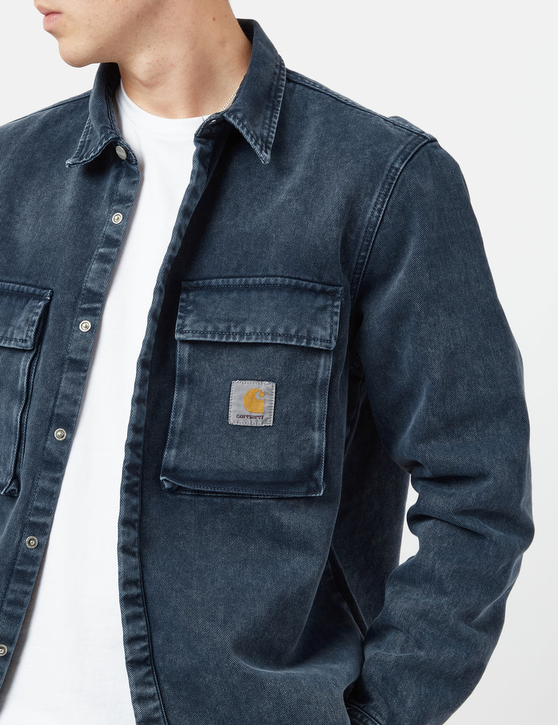 Carhartt-WIPモントレーオーバーシャツ-ダークネイビーブルー