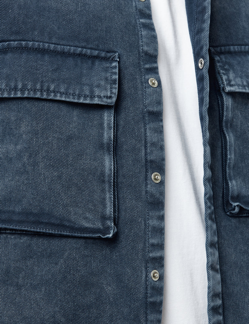 Carhartt-WIPモントレーオーバーシャツ-ダークネイビーブルー