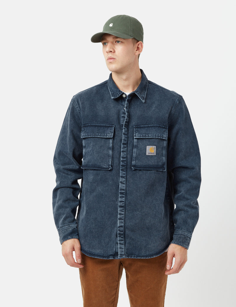 Carhartt-WIPモントレーオーバーシャツ-ダークネイビーブルー