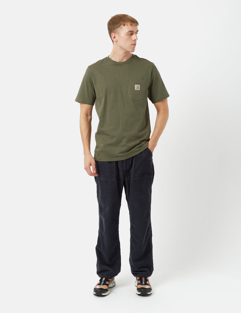 Carhartt-WIPポケットTシャツ-海藻グリーン