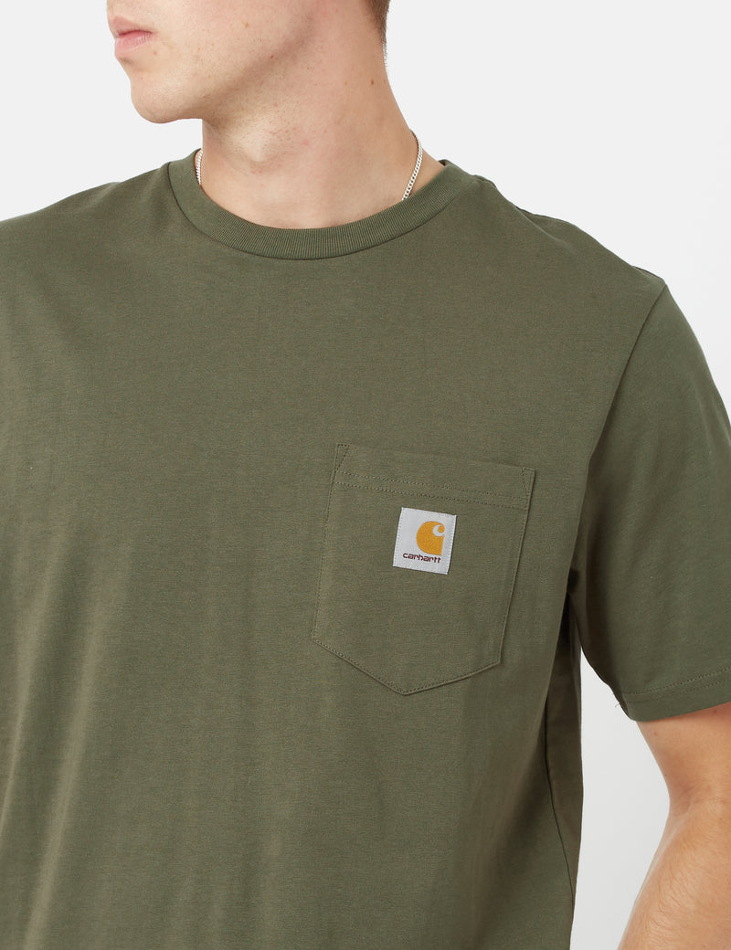 Carhartt-WIPポケットTシャツ-海藻グリーン