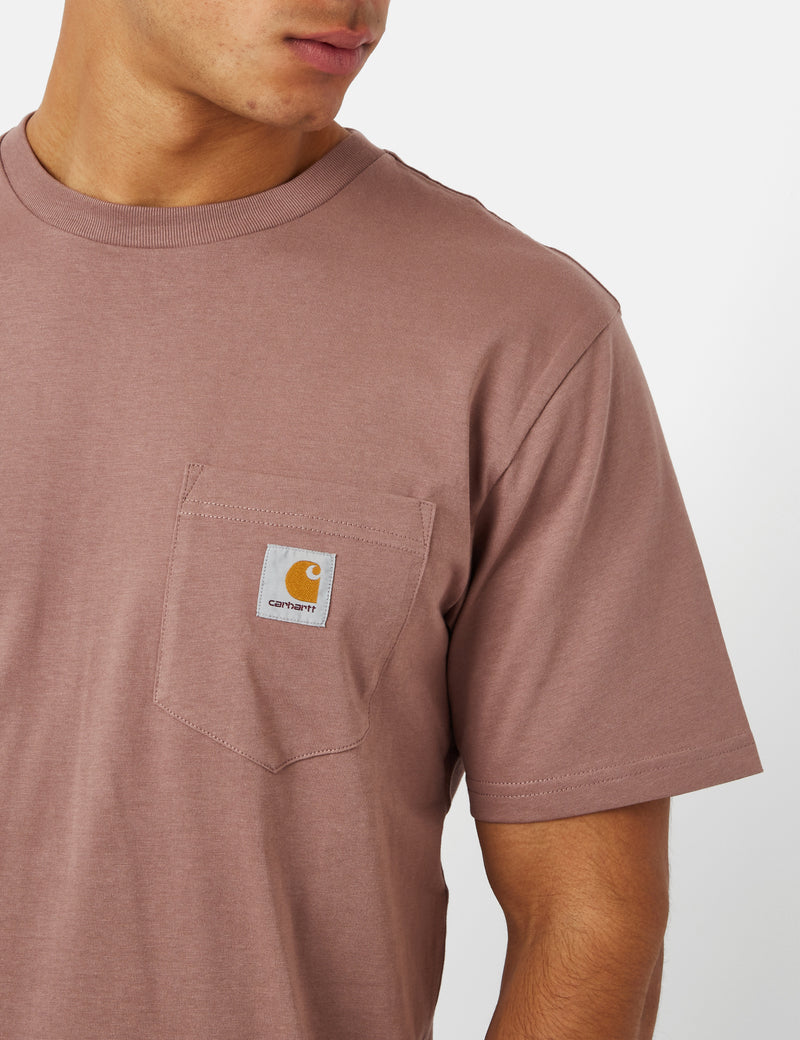 Carhartt-WIP Pocket T-Shirt (Regular) - Lupinus Red I Urban Excess. – URBAN  EXCESS