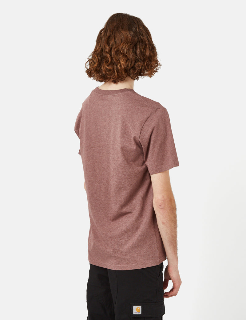 Carhartt-WIP Pocket T-Shirt (Regular) - Lupinus Red Heather