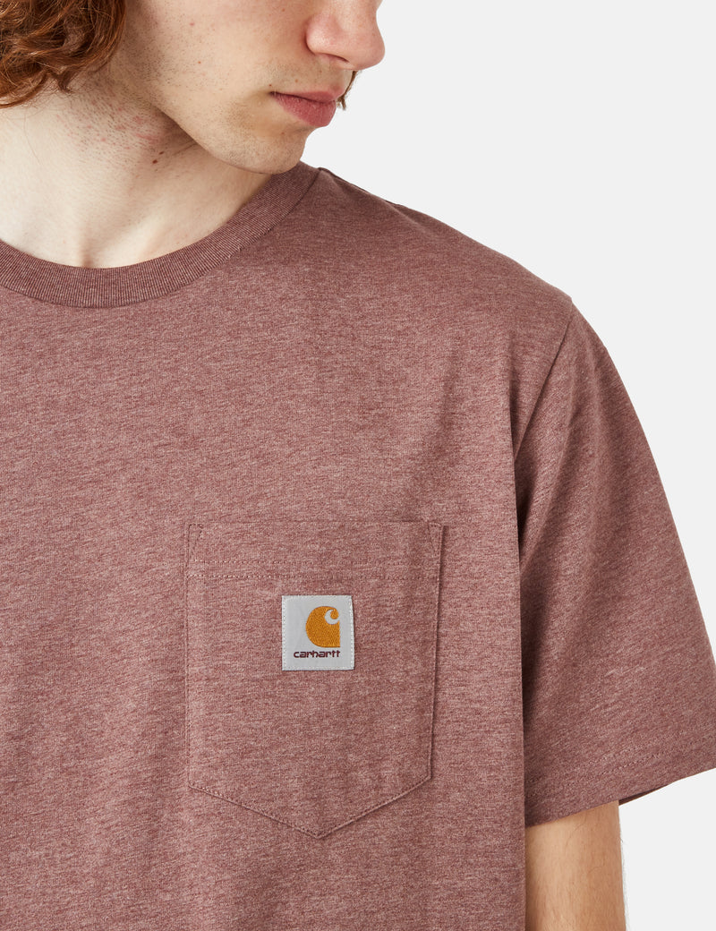 Carhartt-WIP Pocket T-Shirt (Regular) - Lupinus Red Heather