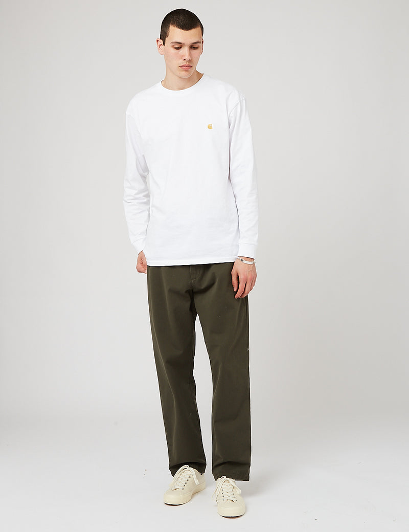 Carhartt-WIPカルダーパンツ（リラックス、テーパー）-サイプレスグリーン