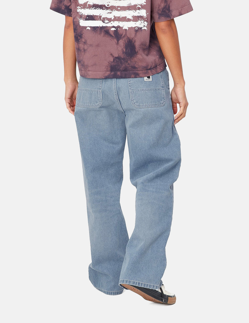 Carhartt-WIP Womens Simple Pant (Loose) - Blue Light Stone Washed