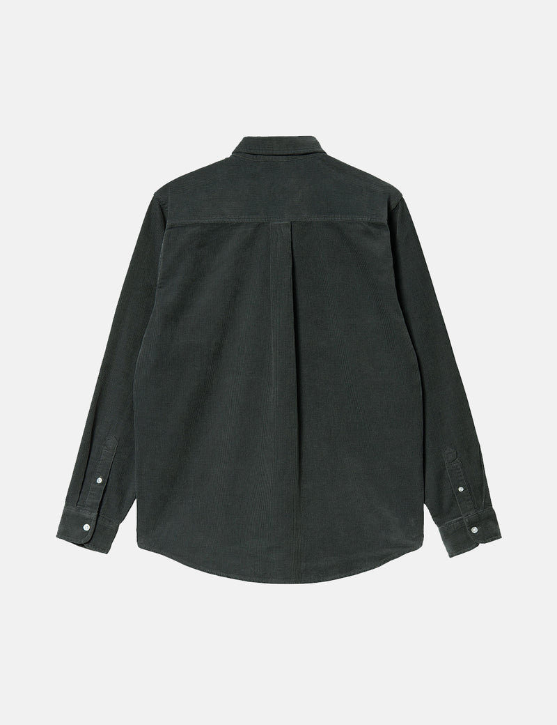 Carhartt-WIP Chemise Madison (Cordon fin) - Vert Hemlock/Blanc