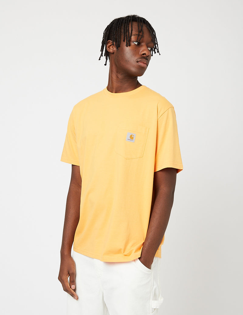 Carhartt-WIPポケットTシャツ-ペールオレンジ