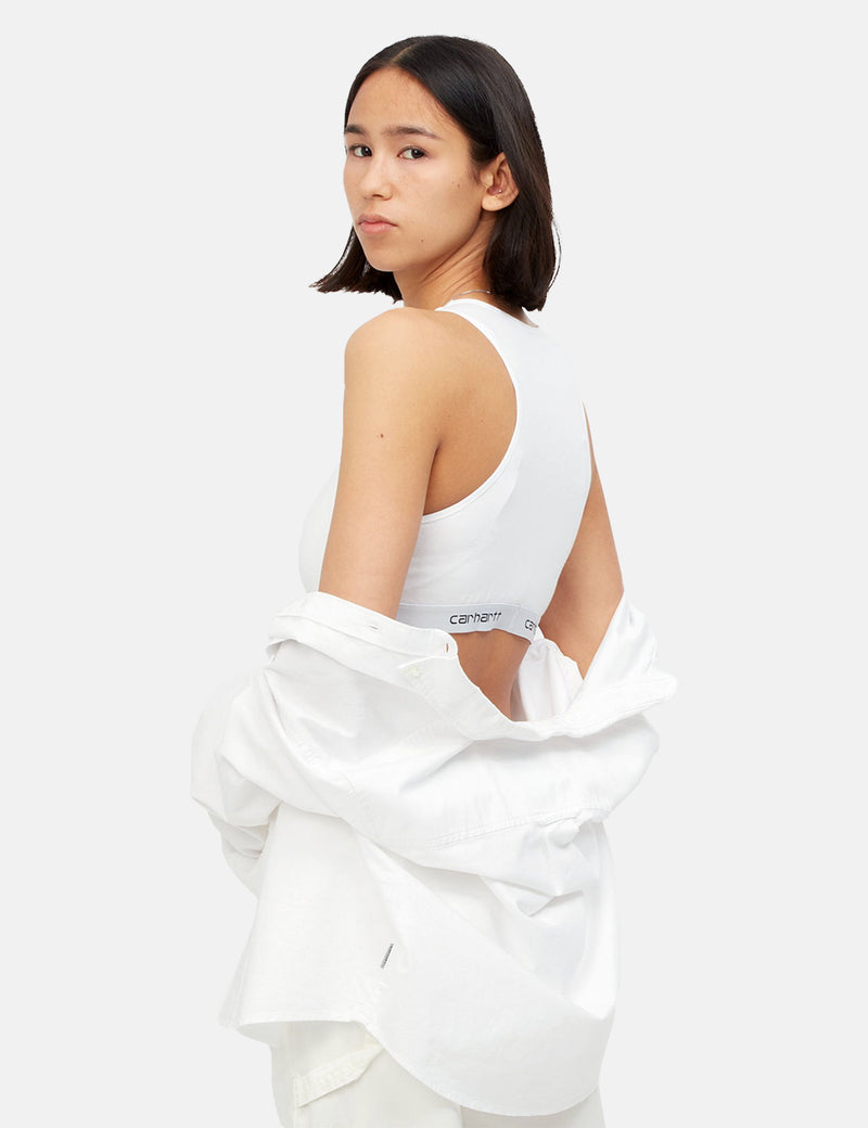 Carhartt-WIP Débardeur Script Racer Femme - Blanc