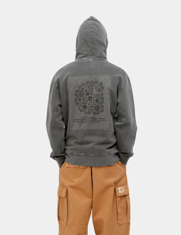 Carhartt-WIPバースパッチフード付きスウェットシャツ-バルカングレー