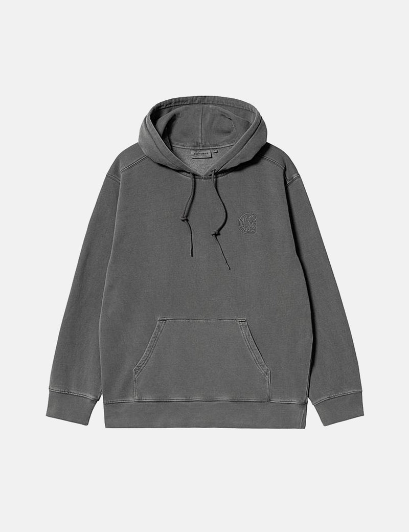 Carhartt-WIPバースパッチフード付きスウェットシャツ-バルカングレー
