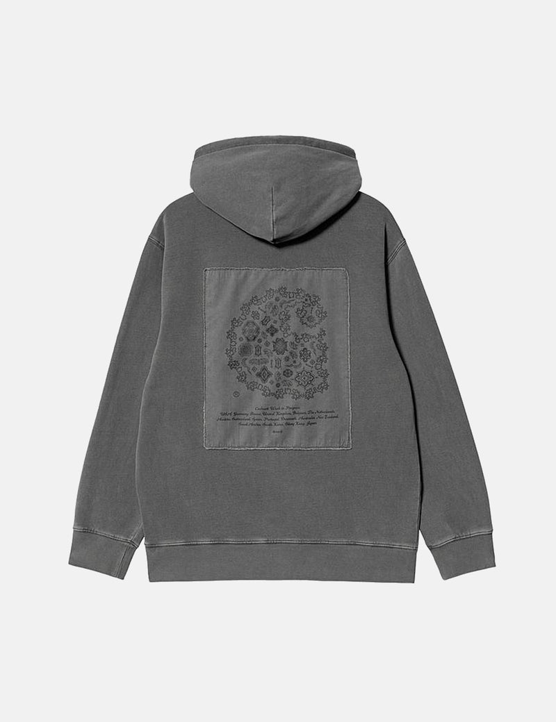 Carhartt-WIPバースパッチフード付きスウェットシャツ-バルカングレー