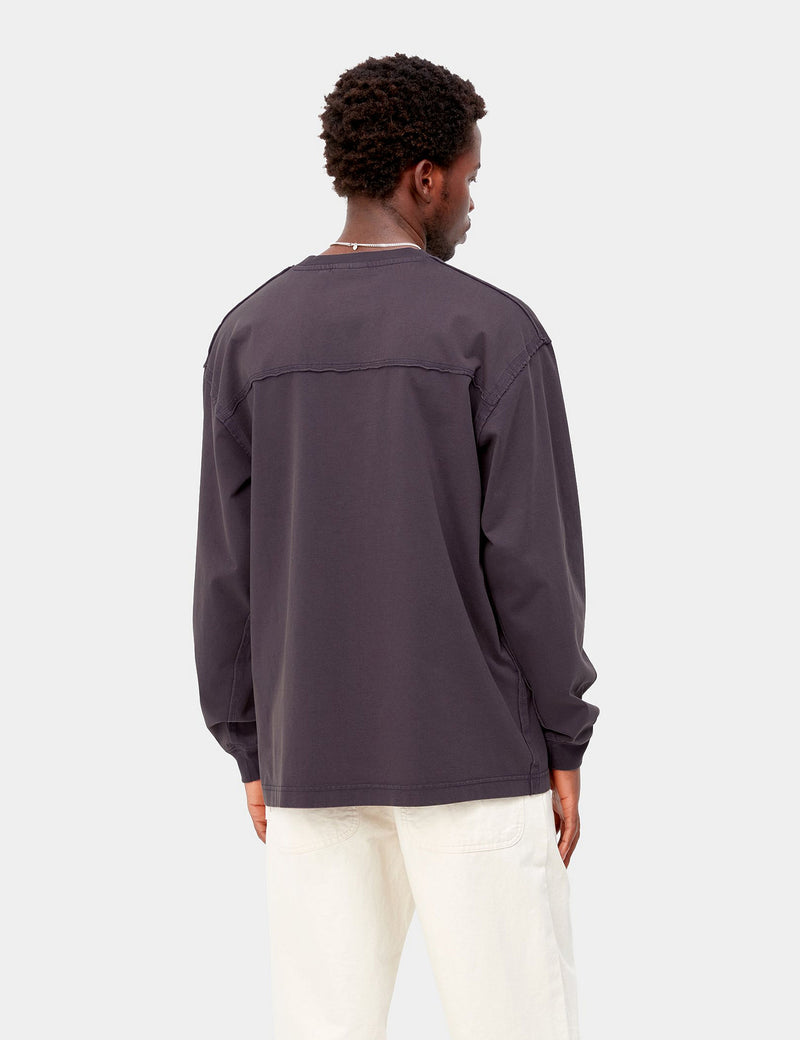 Carhartt-WIPマルファ長袖Tシャツ-アーティチョークパープル