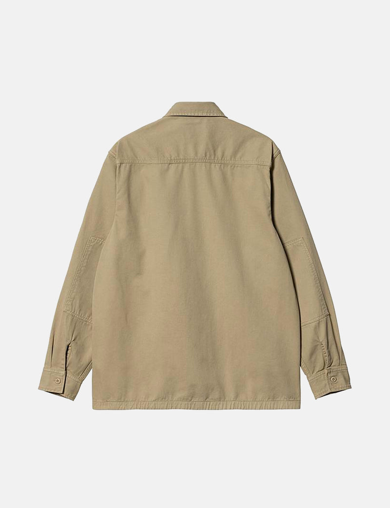 Carhartt-WIPチャーター長袖シャツ-アンモナイトブラウン