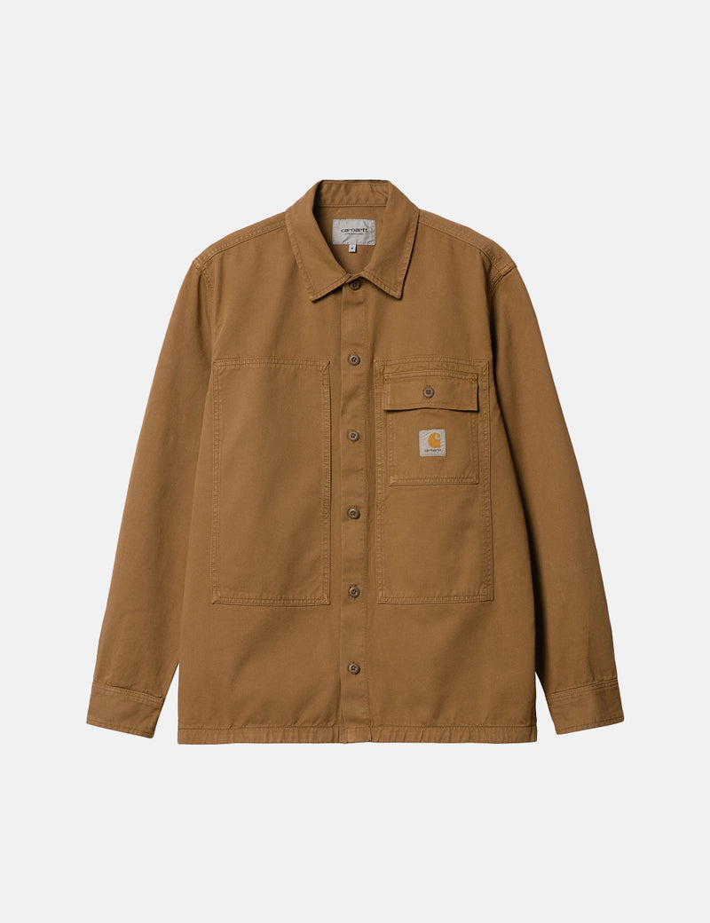 Carhartt-WIPチャーター長袖シャツ-ジャスパーキャメル