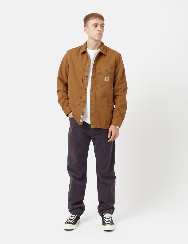 Carhartt-WIPチャーター長袖シャツ-ジャスパーキャメル