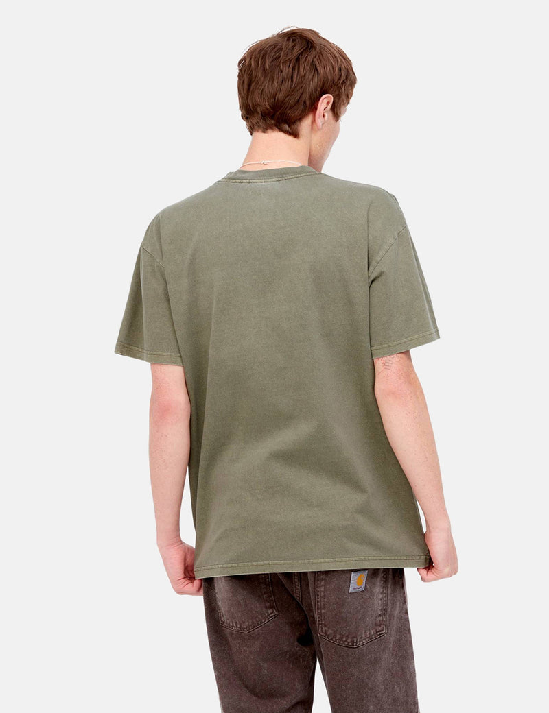 Carhartt-WIPダスターポケットTシャツ-海藻グリーン