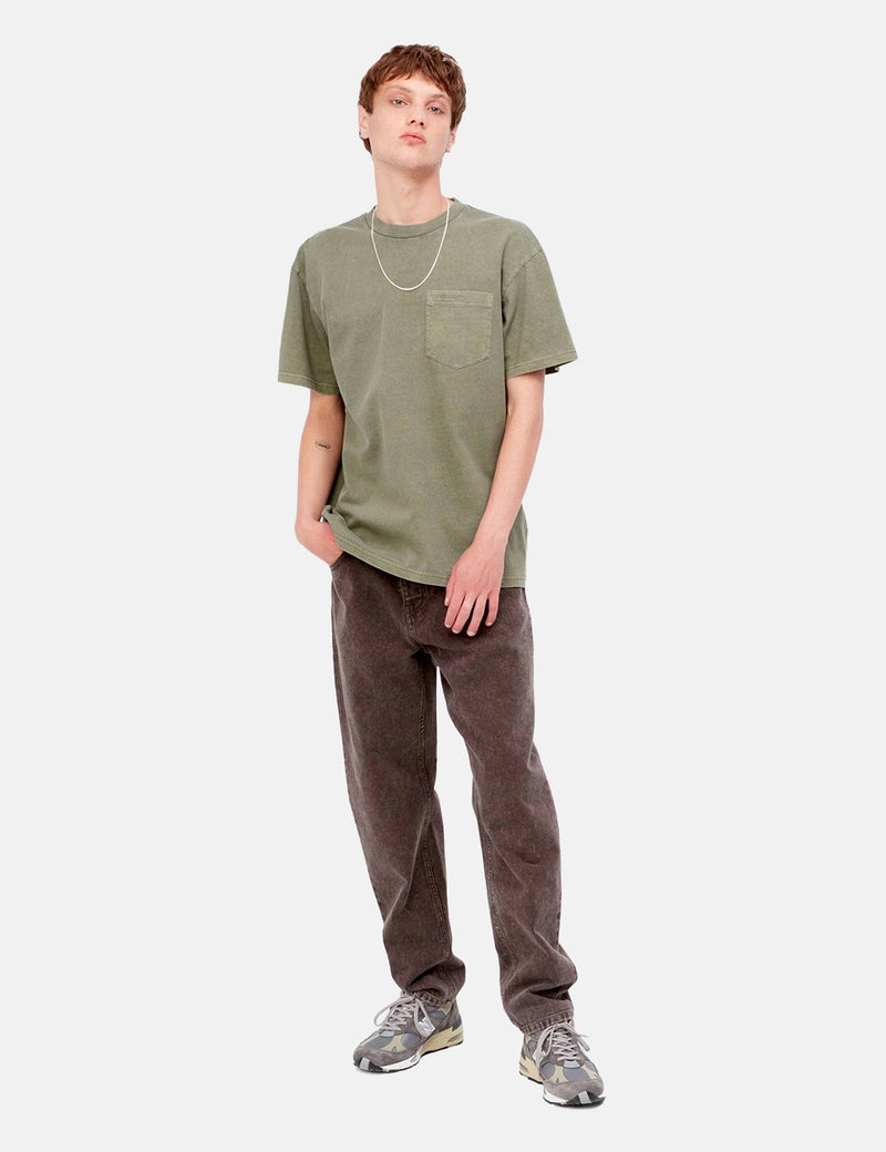 Carhartt-WIPダスターポケットTシャツ-海藻グリーン