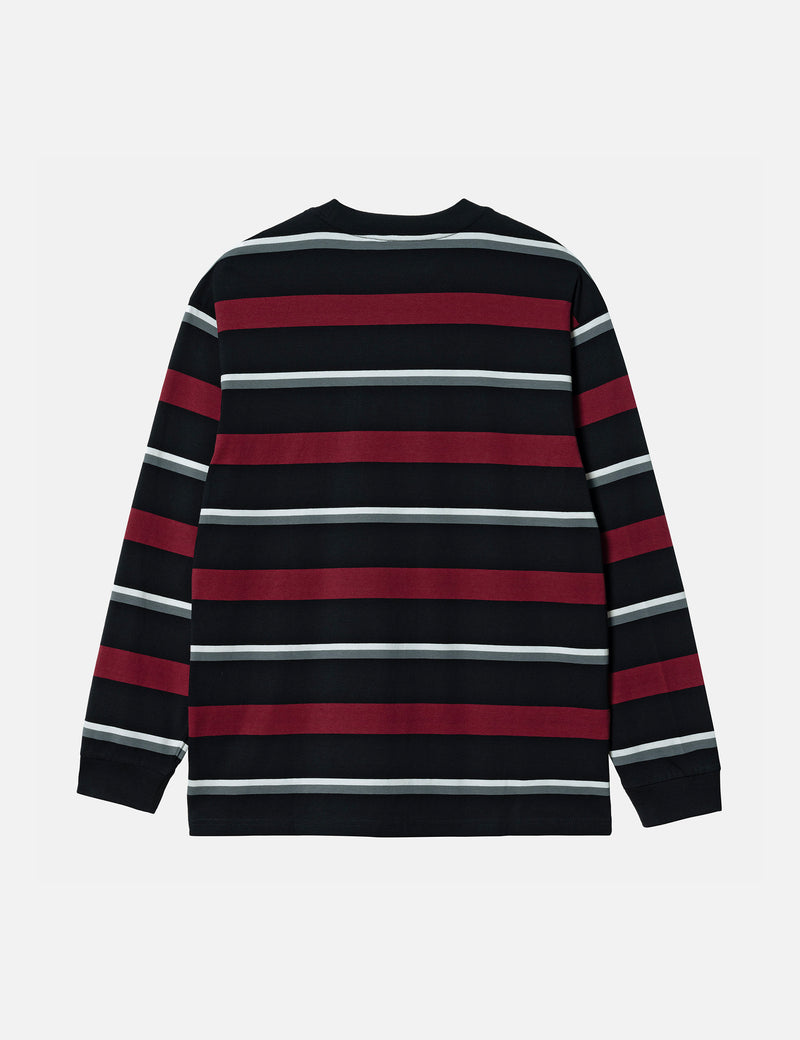 Carhartt-WIP長袖Tシャツ-CorvinaBurgundy