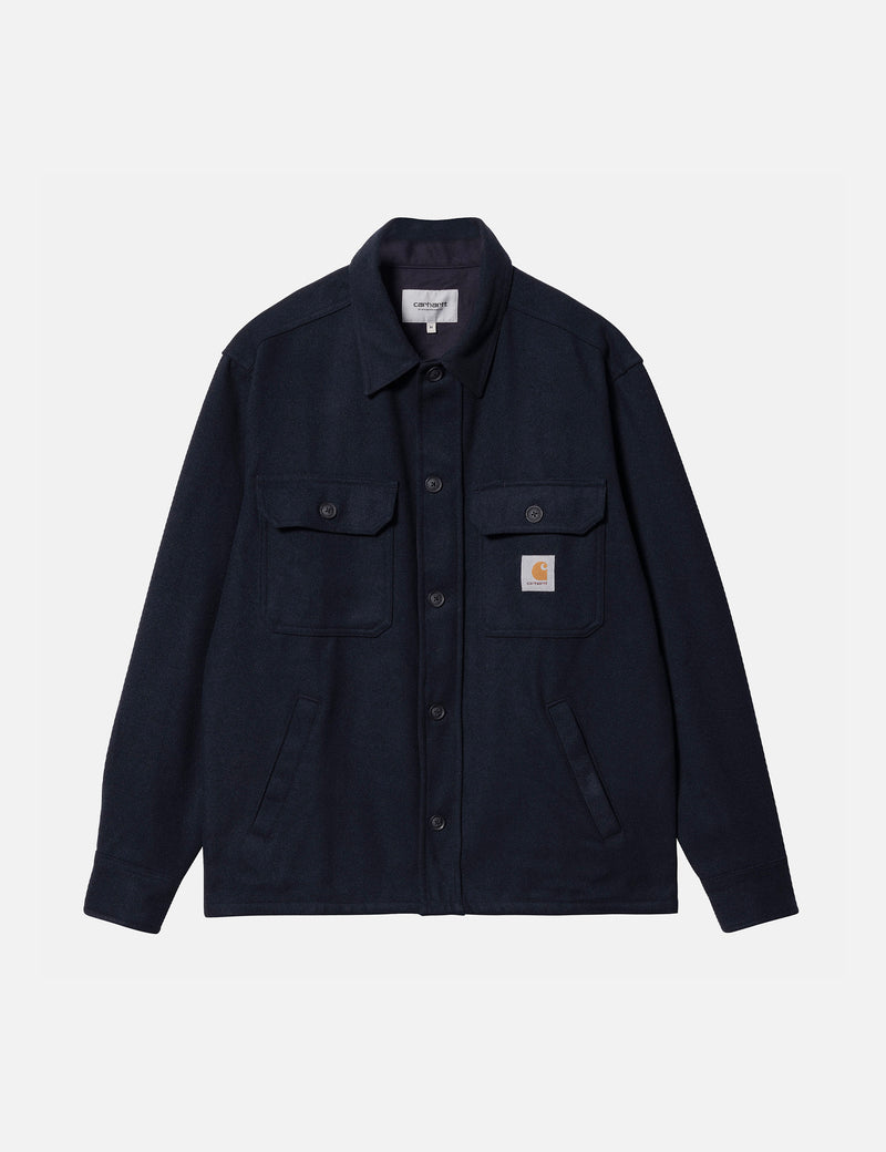 Carhartt-WIPウィストンオーバーシャツ-ダークネイビーブルー