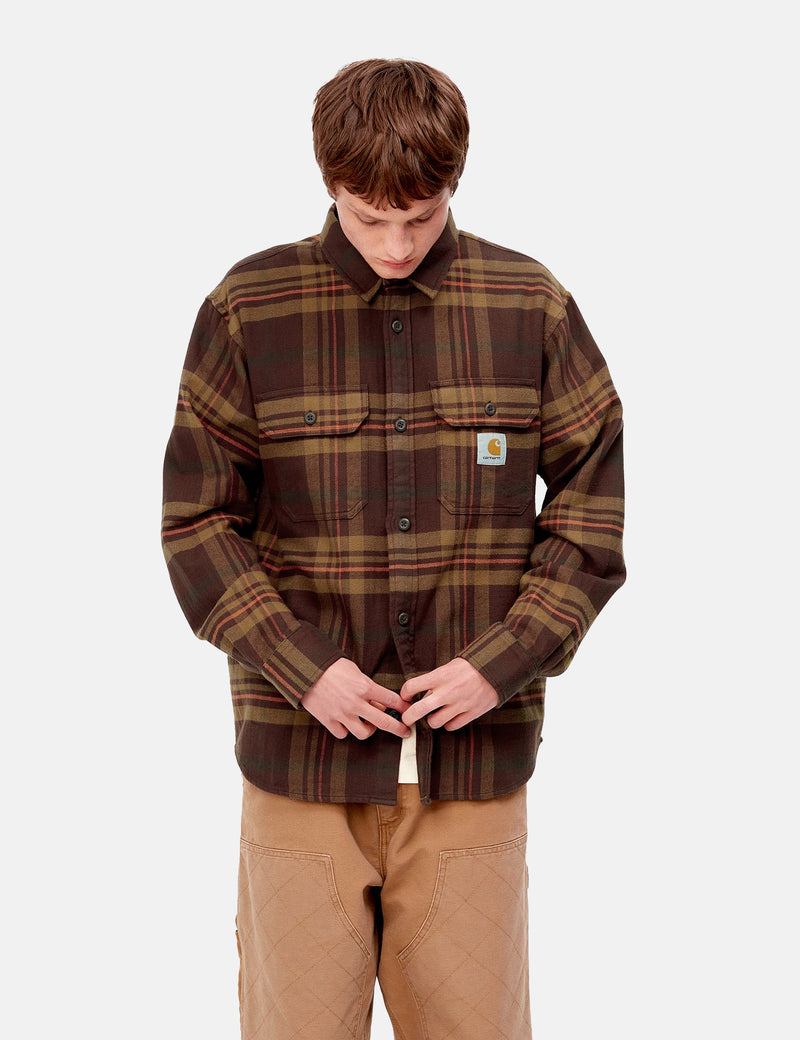 Carhartt-WIP Chemise Master (Wallace Check) - Ale Brown