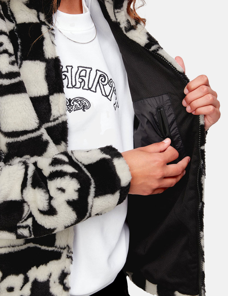Carhartt-WIP Womens Plains Liner（Joyride Jacquard）-ブラック/ワックス