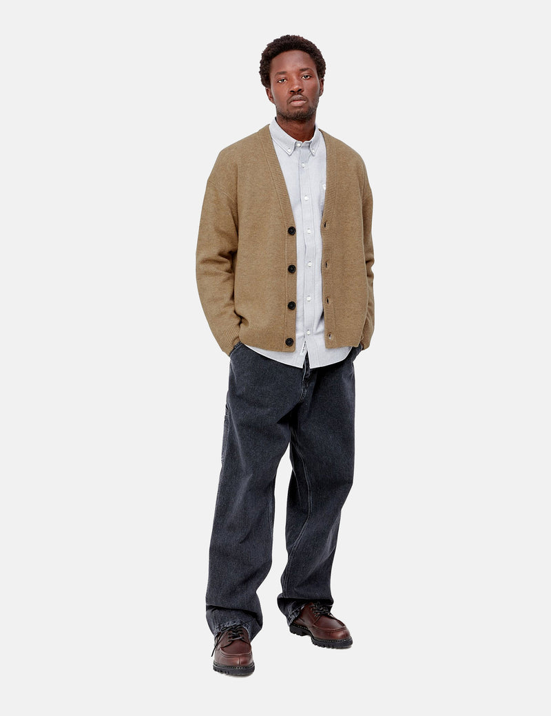 Carhartt-WIP Cardigan Albion - Jasper Camel Heather